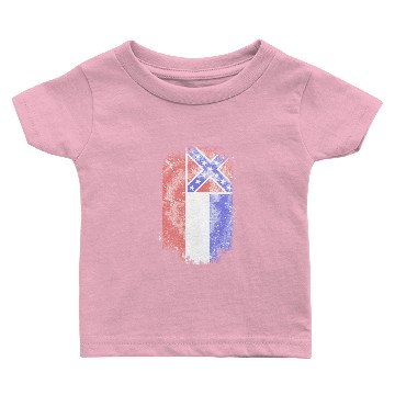 Discover Mississippi vintage flag Baby T-shirts