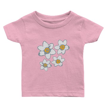Discover pattern design flower beautiful daisy flower butte Baby T-shirts