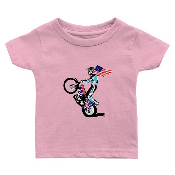 Discover Speedway driver with USA flag Baby T-shirts