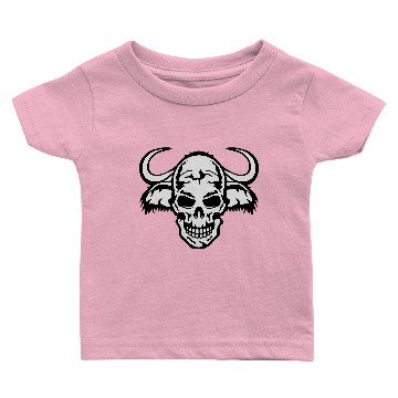 Discover dead head horn buffalo skull 4 Baby T-shirts