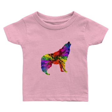 Discover Multispectral Gem Howling Wolf Baby T-shirts