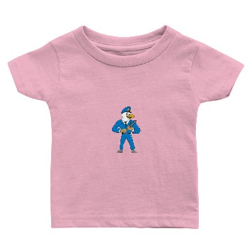 Discover Bald Eagle Policeman Baton Cartoon Baby T-shirts