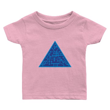 Discover triangular shape microchip technology cool design Baby T-shirts