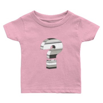 Discover Reflective Chrome 3D Question Mark Baby T-shirts