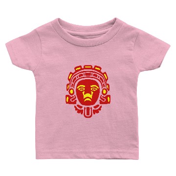 Discover aztec statue mask 3 Baby T-shirts
