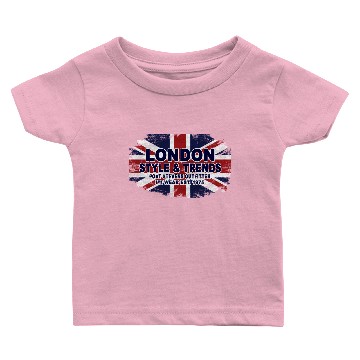 Discover London - Union Jack - UK Flag Baby T-shirts