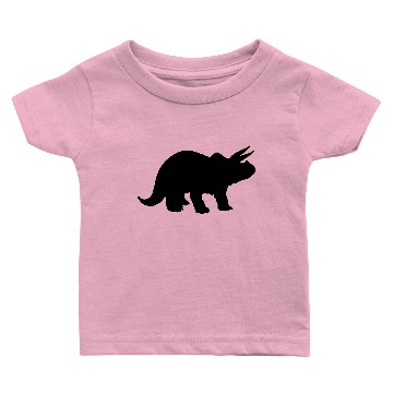Discover Triceratops Dinosaur Silhouette Baby T-shirts
