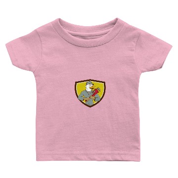 Discover Bald Eagle Plumber Monkey Wrench Crest Cartoon Baby T-shirts