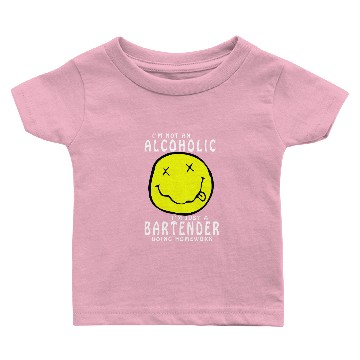 Discover Bartender doing homework - I'm not an alcoholic Baby T-shirts