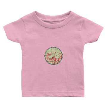 Discover Moose River Mountains Sun Circle Retro Baby T-shirts
