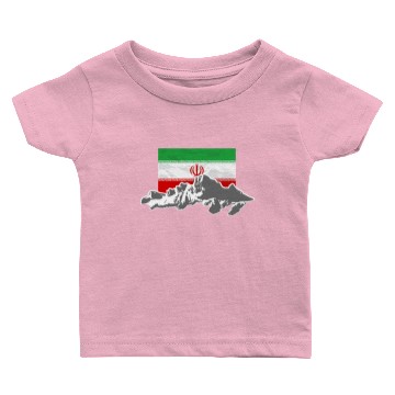 Discover Iran - Flag & Mountains Baby T-shirts