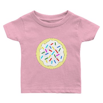 Discover Rainbow Sprinkles Sugar Cookie Solid Baby T-shirts