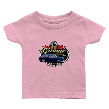 Discover Classic Car Garage with Blue Nomad Baby T-shirts