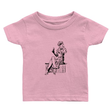 Discover Lady with ice cream Baby T-shirts