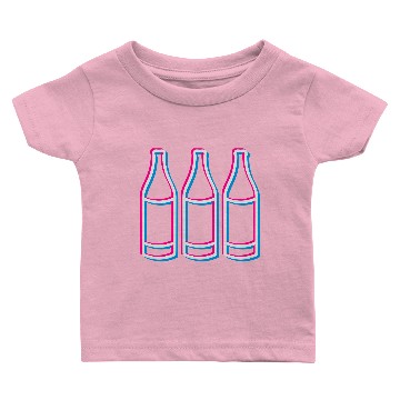 Discover 3 team friends many beer bottle alcohol drink 3d e Baby T-shirts