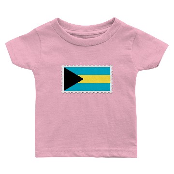 Discover Bahamas flag stamp Baby T-shirts