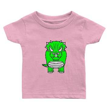Discover horns triceratops big comic cartoon dinosaur dinos Baby T-shirts