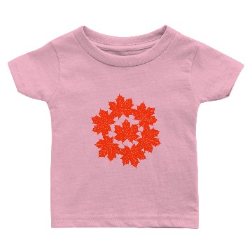 Discover Red maple leaves pattern Baby T-shirts