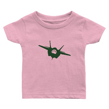 Discover Fighter Jet (Front View) Silhouette Baby T-shirts