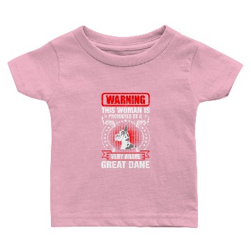 Discover This Woman is Protected by Great Dane Baby T-shirts