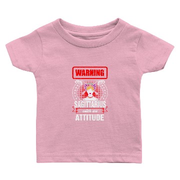Discover Warning Sagittarius with an Attitude Baby T-shirts