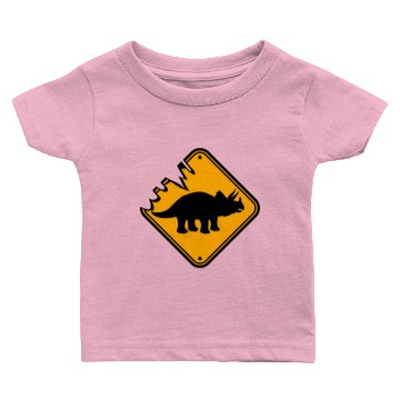 Discover Triceratops danger caution danger warning note cau Baby T-shirts