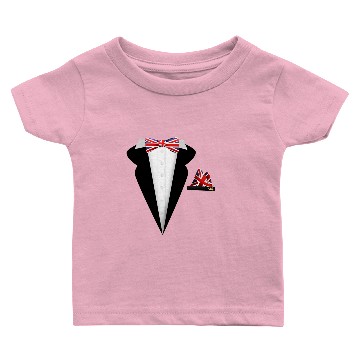 Discover Wedding Union Jack Bow Tie Baby T-shirts