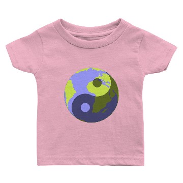 Discover Blue planet ying and yang Baby T-shirts