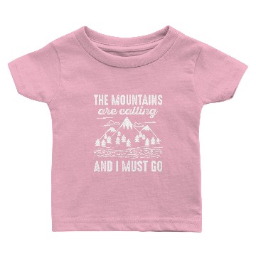 Discover The Mountains Are Calling Baby T-shirts