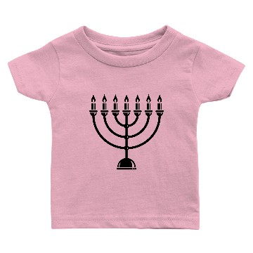 Discover Menorah / Seven-Armed Lampstand (Judaism / 1C) Baby T-shirts