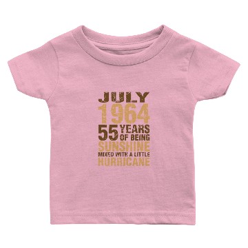 Discover July 1964 55 Years of Being Sunshine Hurricane Baby T-shirts