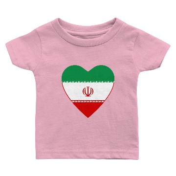 Discover Iran Flag Heart Baby T-shirts