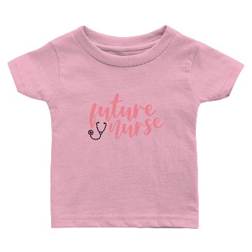 Discover Future Nurse Heart Stethoscope Baby T-shirts