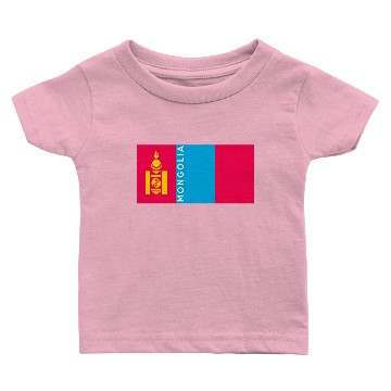 Discover mongolia country flag symbol name text Baby T-shirts