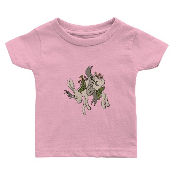 Discover Believe - Jackalope & Luna Moth Art Baby T-shirts