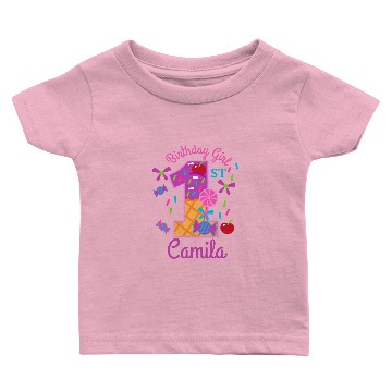 Discover Candyland First Birthday lollipop Baby T-shirts