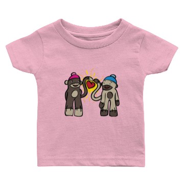 Discover Sock Monkey Love Baby T-shirts
