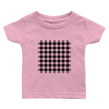 Discover Black and White Gingham Pattern Baby T-shirts