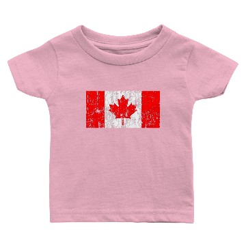 Discover Vintage Canada Flag Ringer Baby T-shirts