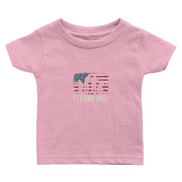 Discover Patriotic American Flag Thank You Veterans Day Baby T-shirts