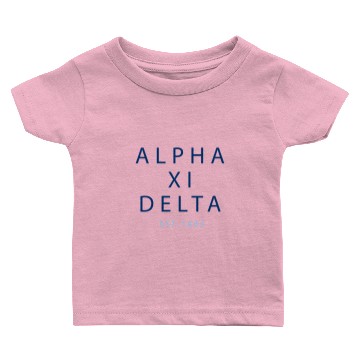 Discover Alpha Xi Delta Modern Type Baby T-shirts