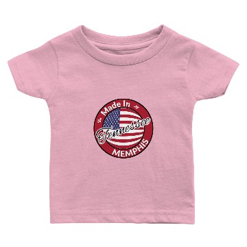 Discover Made in Memphis Tennessee USA Flag Baby T-shirts