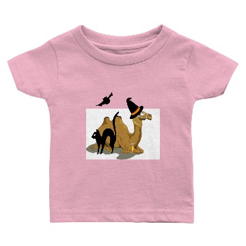 Discover Halloween Hump Day Camel with Black Cat Baby T-shirts