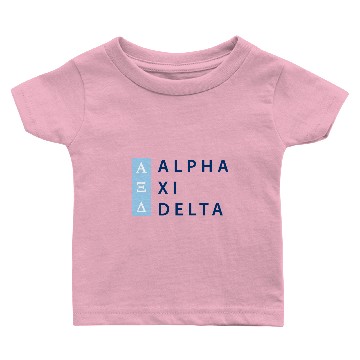 Discover Alpha Xi Delta Stacked Baby T-shirts
