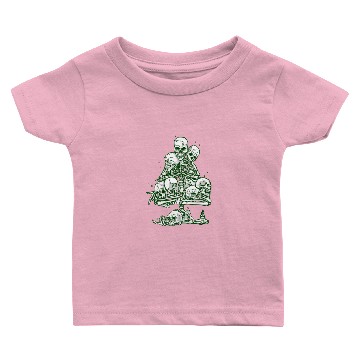 Discover skull ugly christmas tree skeleton gothic Baby T-shirts
