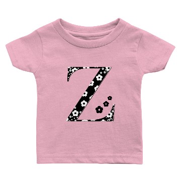 Discover flower Patterned Letter Z Baby T-shirts