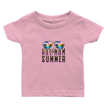 Discover Hot Mom Summer Leopard Glasses With Palm Tree Beac Baby T-shirts