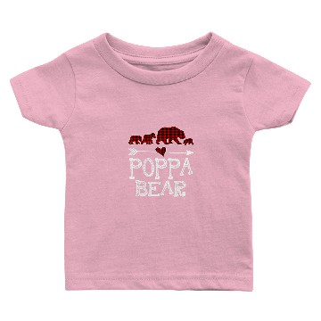 Discover Poppa Bear Three Cubs Red Plaid Mama Christmas Paj Baby T-shirts