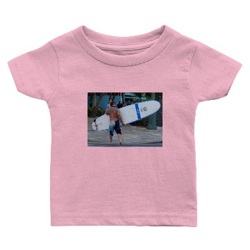 Discover Waikiki Surfer Baby T-shirts