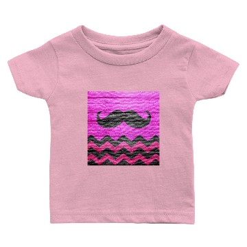 Discover Mustache Chevron Modern Wood Baby T-shirts